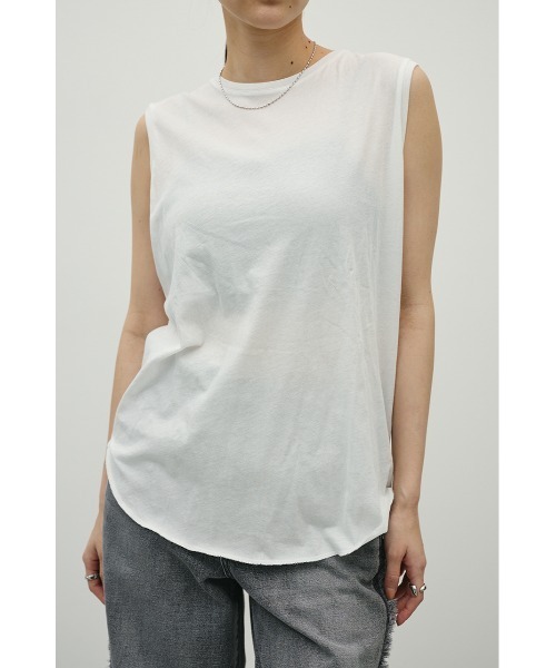 STYLEMIXER（スタイルミキサー）の「シアーバックシームタンク（タンクトップ・レディース・ブラック/ホワイト/ブラウン/パープル・FREE）」の2枚目の写真