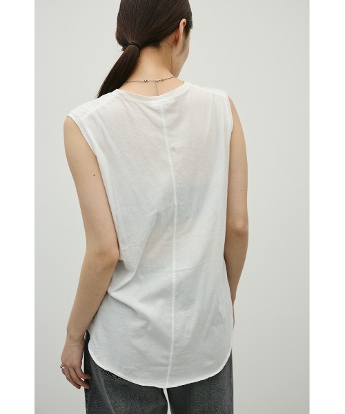 STYLEMIXER（スタイルミキサー）の「シアーバックシームタンク（タンクトップ・レディース・ブラック/ホワイト/ブラウン/パープル・FREE）」の8枚目の写真