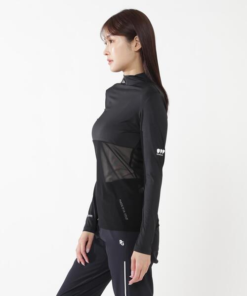 PEARLY GATES(パーリーゲイツ)の「【PG BODY】N/パワーネット×Peベア天竺長袖ハイネックカットソー(Tシャツ/カットソー・レディース・ホワイト/ネイビー・SMALL/MEDIUM/LARGE)」の15枚目の写真