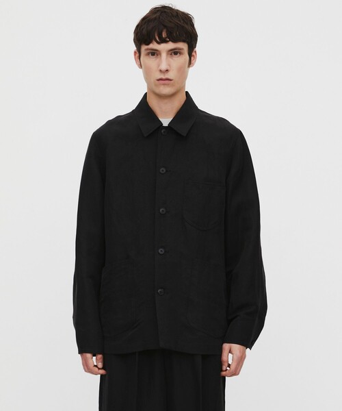 UNITED TOKYO（ユナイテッドトウキョウ）の「【数量限定残りわずか】VINTAGE SILK LINEN カバーオール（カバーオール・メンズ・グレイッシュベージュ/ブラック・1/2）」の7枚目の写真