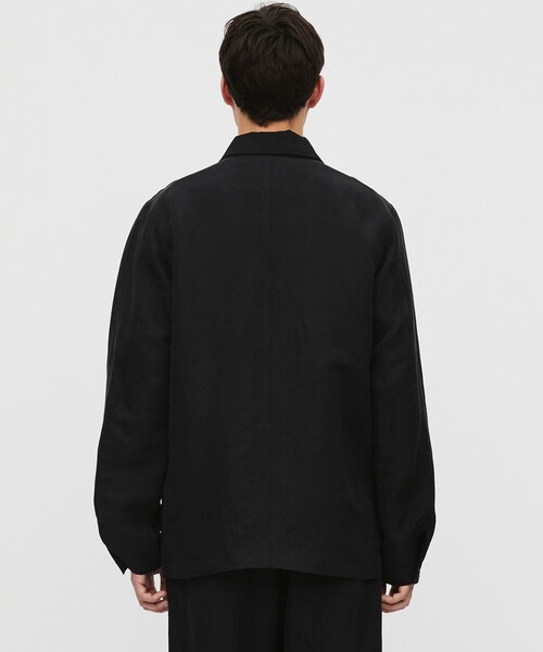 UNITED TOKYO（ユナイテッドトウキョウ）の「【数量限定残りわずか】VINTAGE SILK LINEN カバーオール（カバーオール・メンズ・グレイッシュベージュ/ブラック・1/2）」の9枚目の写真