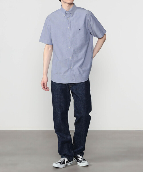 GYMPHLEX(ジムフレックス)の「Gymphlex | コットン ボタンダウン半袖シャツ MEN(シャツ/ブラウス・メンズ・ホワイト/ライトブルー・XL/M/L)」の13枚目の写真