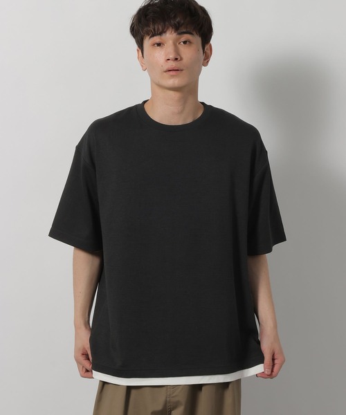 ドビーストレッチレイヤードTシャツ / 662566（Tシャツ/カットソー