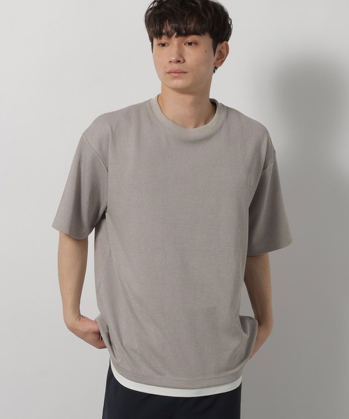 LAKOLE(ラコレ)の「ドビーストレッチレイヤードTシャツ / 662566(Tシャツ/カットソー・メンズ・ブラック/ライトグレー/ブルー・LARGE/MEDIUM/X-LARGE)」の5枚目の写真