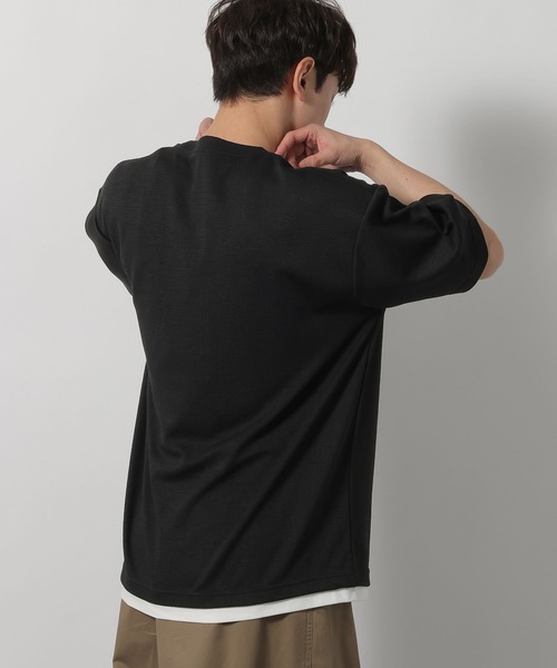 LAKOLE(ラコレ)の「ドビーストレッチレイヤードTシャツ / 662566(Tシャツ/カットソー・メンズ・ブラック/ライトグレー/ブルー・LARGE/MEDIUM/X-LARGE)」の4枚目の写真