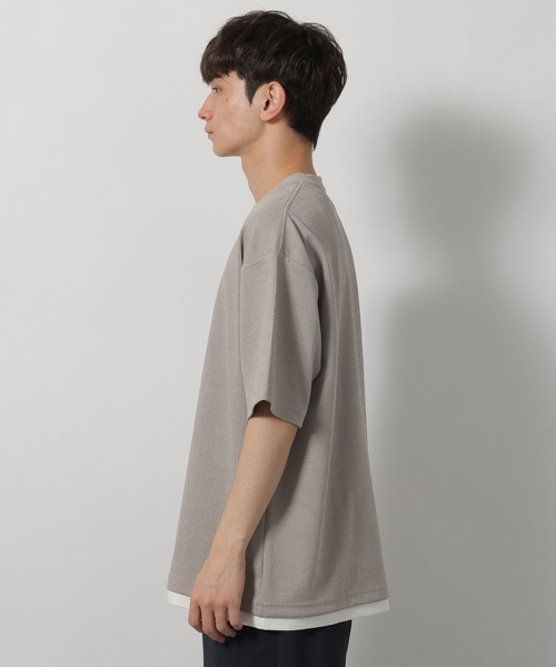 LAKOLE(ラコレ)の「ドビーストレッチレイヤードTシャツ / 662566(Tシャツ/カットソー・メンズ・ブラック/ライトグレー/ブルー・LARGE/MEDIUM/X-LARGE)」の11枚目の写真