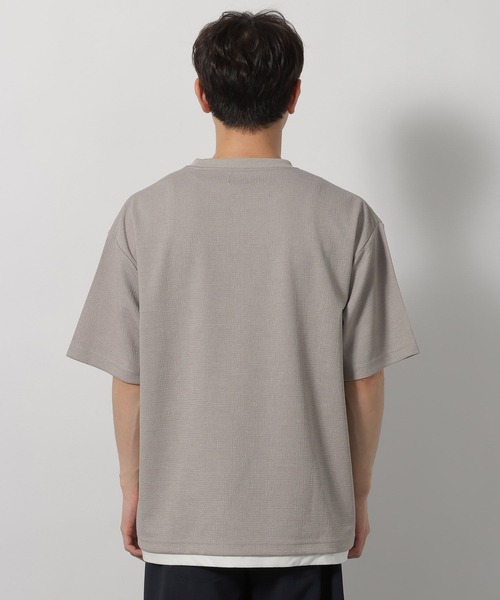 LAKOLE(ラコレ)の「ドビーストレッチレイヤードTシャツ / 662566(Tシャツ/カットソー・メンズ・ブラック/ライトグレー/ブルー・LARGE/MEDIUM/X-LARGE)」の12枚目の写真