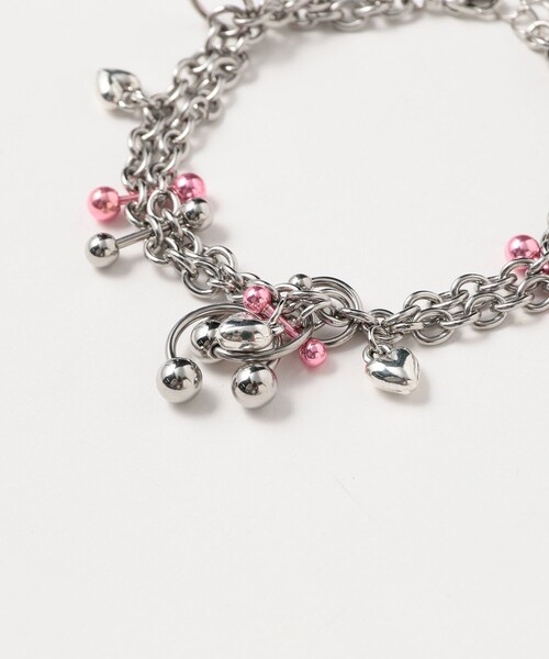 Ray BEAMS(レイビームス)の「【7/31値下げ】LOTUS PINK / ボディピアス チャーム ブレスレット(ブレスレット・レディース・シルバー・ONE SIZE)」の3枚目の写真