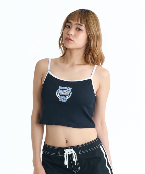 ROXY(ロキシー)の「ROXY WAVE CLUB CAMI カップ付き ラッシュ キャミソール【2026年春夏モデル】(キャミソール・レディース・ブラック/ホワイト/ブラウン・LARGE/MEDIUM/SMALL)」の4枚目の写真