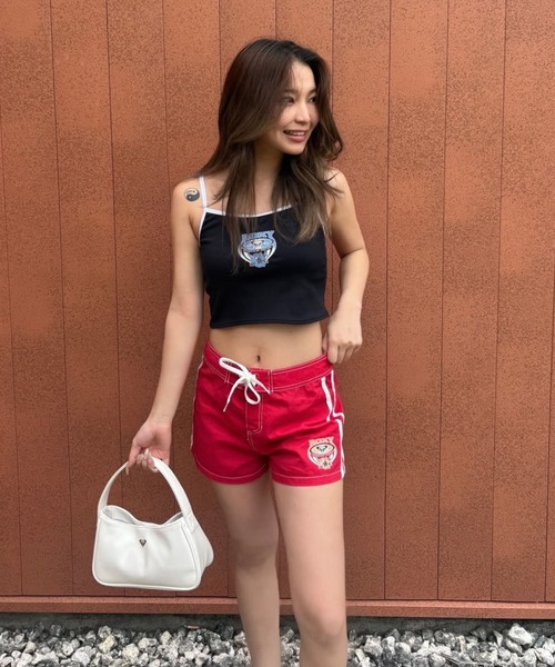 ROXY(ロキシー)の「ROXY WAVE CLUB CAMI カップ付き ラッシュ キャミソール【2026年春夏モデル】(キャミソール・レディース・ブラック/ホワイト/ブラウン・LARGE/MEDIUM/SMALL)」の15枚目の写真