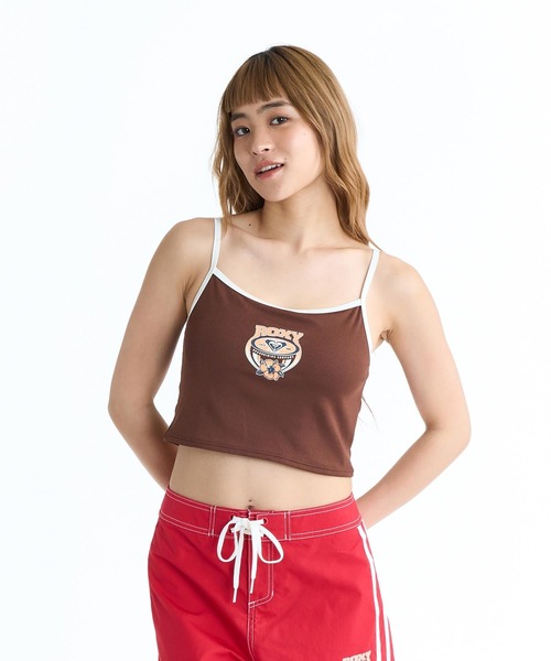 ROXY(ロキシー)の「ROXY WAVE CLUB CAMI カップ付き ラッシュ キャミソール【2026年春夏モデル】(キャミソール・レディース・ブラック/ホワイト/ブラウン・LARGE/MEDIUM/SMALL)」の7枚目の写真