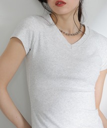 Vネック 半袖Tシャツ