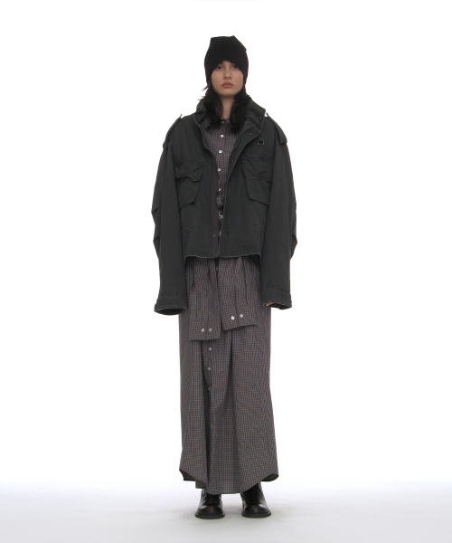 PARTIMENTO WOMEN(パルティメントウィメン)の「ウォッシュドクロップM65フィールドジャケット_チャコール(その他アウター・レディース・その他・OS)」の2枚目の写真
