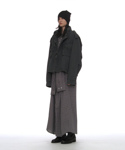 PARTIMENTO WOMEN(パルティメントウィメン)の「ウォッシュドクロップM65フィールドジャケット_チャコール(その他アウター・レディース・その他・OS)」の3枚目の写真