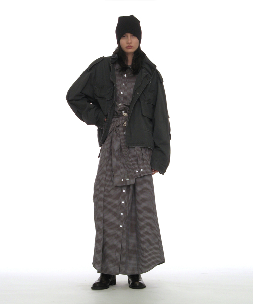 PARTIMENTO WOMEN(パルティメントウィメン)の「ウォッシュドクロップM65フィールドジャケット_チャコール(その他アウター・レディース・その他・OS)」の6枚目の写真
