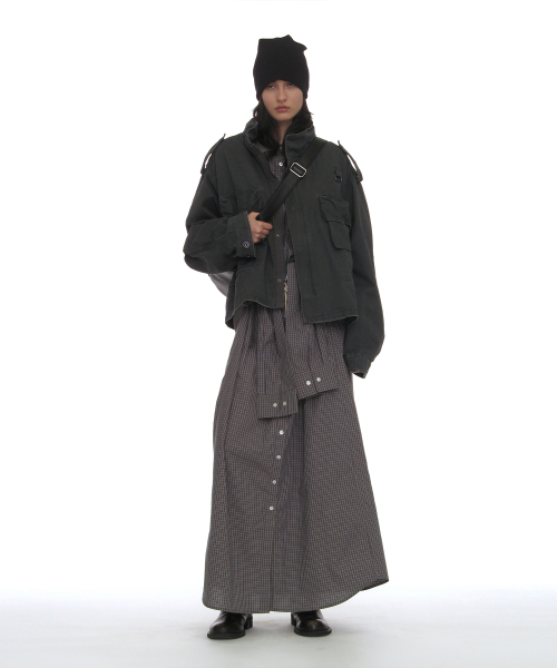 PARTIMENTO WOMEN(パルティメントウィメン)の「ウォッシュドクロップM65フィールドジャケット_チャコール(その他アウター・レディース・その他・OS)」の7枚目の写真