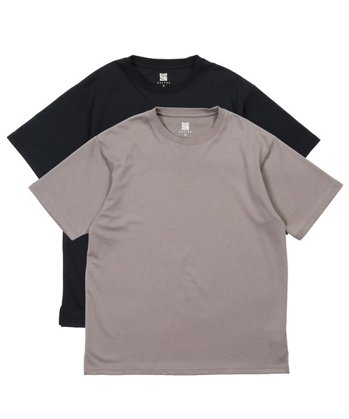 The DUFFER of ST.GEORGE(ザダファーオブセントジョージ)の「【WEB限定アイテム】COOLMAX 2PACKS BASIC TEE:2層構造 吸水速乾クールマックス 2PACKS ベーシックTシャツ(Tシャツ/カットソー・メンズ・ブラック/ホワイト/ブラウン/ブルーグレー・X-LARGE/LARGE/MEDIUM/SMALL)」の6枚目の写真