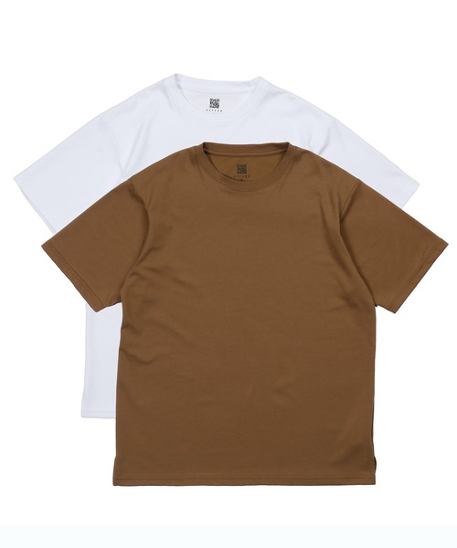 The DUFFER of ST.GEORGE(ザダファーオブセントジョージ)の「【WEB限定アイテム】COOLMAX 2PACKS BASIC TEE:2層構造 吸水速乾クールマックス 2PACKS ベーシックTシャツ(Tシャツ/カットソー・メンズ・ブラック/ホワイト/ブラウン/ブルーグレー・X-LARGE/LARGE/MEDIUM/SMALL)」の8枚目の写真