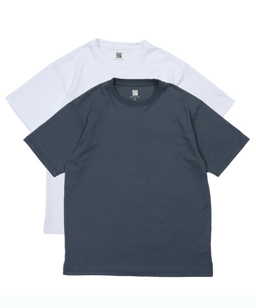 The DUFFER of ST.GEORGE(ザダファーオブセントジョージ)の「【WEB限定アイテム】COOLMAX 2PACKS BASIC TEE:2層構造 吸水速乾クールマックス 2PACKS ベーシックTシャツ(Tシャツ/カットソー・メンズ・ブラック/ホワイト/ブラウン/ブルーグレー・X-LARGE/LARGE/MEDIUM/SMALL)」の7枚目の写真