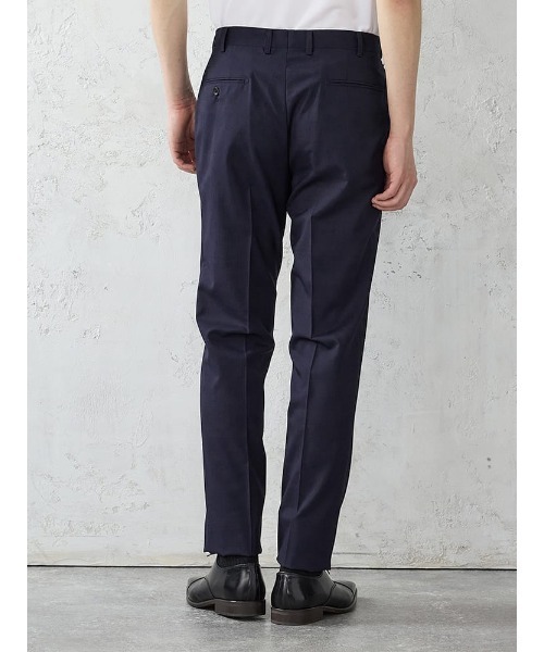 Perfect Suit FActory(パーフェクトスーツファクトリー)の「【膝あてメッシュ/高通気/清涼/ムレにくい】「羽衣を纏う」ビズスラックス グレンチェック ブルー(スラックス・メンズ・ブルー・73/94/76/79/82/85/88/91)」の6枚目の写真