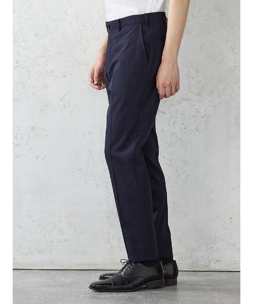 Perfect Suit FActory(パーフェクトスーツファクトリー)の「【膝あてメッシュ/高通気/清涼/ムレにくい】「羽衣を纏う」ビズスラックス グレンチェック ブルー(スラックス・メンズ・ブルー・73/94/76/79/82/85/88/91)」の7枚目の写真