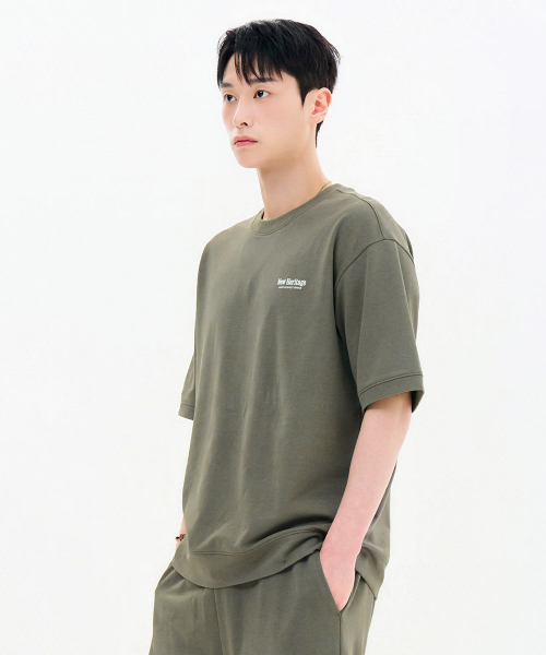 CHASECULT(チェイスカルト)の「共用クーリングコットン半袖スウェットTシャツ-FBRU5811D0V(Tシャツ/カットソー・メンズ・カーキ・100/105/110/95)」の4枚目の写真