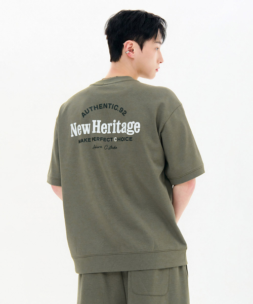 CHASECULT(チェイスカルト)の「共用クーリングコットン半袖スウェットTシャツ-FBRU5811D0V(Tシャツ/カットソー・メンズ・カーキ・100/105/110/95)」の3枚目の写真