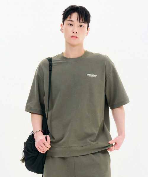 CHASECULT(チェイスカルト)の「共用クーリングコットン半袖スウェットTシャツ-FBRU5811D0V(Tシャツ/カットソー・メンズ・カーキ・100/105/110/95)」の5枚目の写真