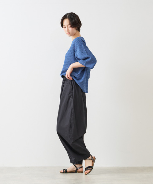 MELROSE claire(メルローズ クレール)の「【ふくれ地柄ドルマンカットプルオーバー】(Tシャツ/カットソー・レディース・オフホワイト/ブルー/チャコールグレー・FREE)」の10枚目の写真