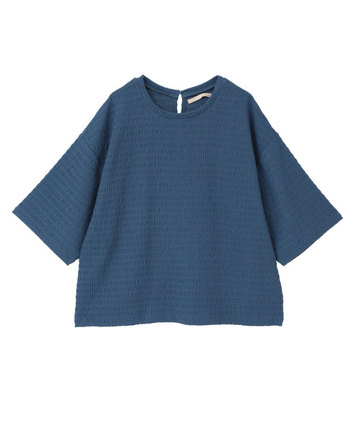 MELROSE claire(メルローズ クレール)の「【ふくれ地柄ドルマンカットプルオーバー】(Tシャツ/カットソー・レディース・オフホワイト/ブルー/チャコールグレー・FREE)」の15枚目の写真
