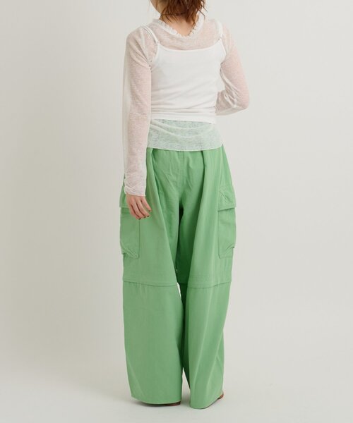 w closet(ダブルクローゼット)の「【5色展開】なみなみシアーカーデ(カーディガン/ボレロ・レディース・ピンク/グリーン/オフホワイト/ブルー/ブラック・FREE)」の15枚目の写真