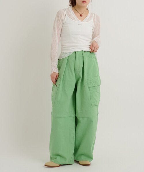 w closet(ダブルクローゼット)の「【5色展開】なみなみシアーカーデ(カーディガン/ボレロ・レディース・ピンク/グリーン/オフホワイト/ブルー/ブラック・FREE)」の17枚目の写真