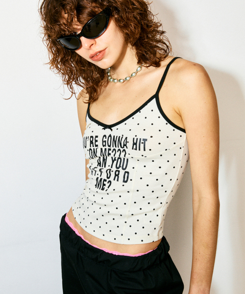 HIGHTIDEFRANKIE(ハイタイドフランキー)の「Afford Me Cami White(Tシャツ/カットソー・レディース・ホワイト・FREE)」の5枚目の写真