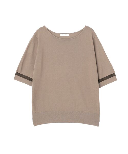Green Parks(グリーンパークス)の「袖シアーニットプルオーバー(Tシャツ/カットソー・レディース・モカ/ブラック/オフホワイト/ブルー・FREE)」の21枚目の写真