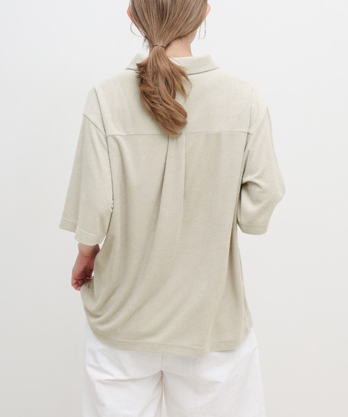 select MOCA(セレクトモカ)の「ベーシックパイルポロTシャツ(ポロシャツ・レディース・ライトグレー/グレイッシュベージュ/チャコール・FREE)」の17枚目の写真