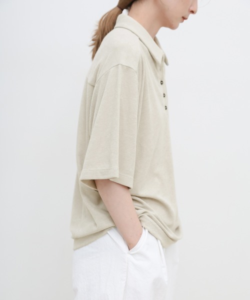 select MOCA(セレクトモカ)の「ベーシックパイルポロTシャツ(ポロシャツ・レディース・ライトグレー/グレイッシュベージュ/チャコール・FREE)」の19枚目の写真