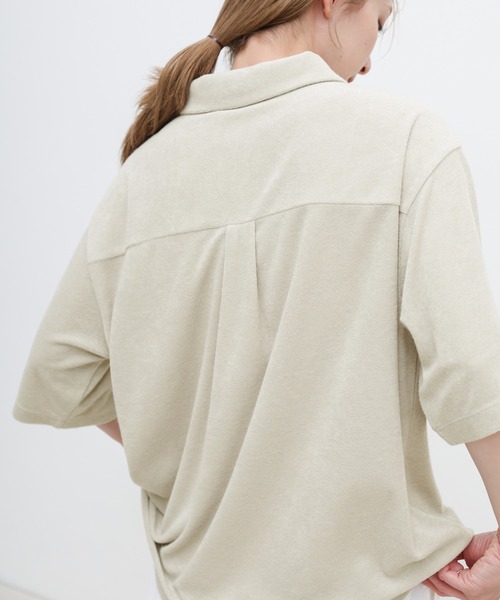 select MOCA(セレクトモカ)の「ベーシックパイルポロTシャツ(ポロシャツ・レディース・ライトグレー/グレイッシュベージュ/チャコール・FREE)」の20枚目の写真
