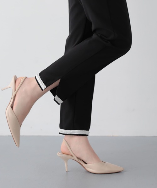 Fit more(フィットモア)の「パールテープリボンテーパードパンツ(その他パンツ・レディース・イエロー/ブラック/ミント・S/PS/M)」の11枚目の写真
