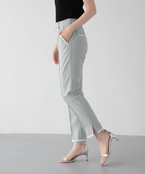 Fit more(フィットモア)の「パールテープリボンテーパードパンツ(その他パンツ・レディース・イエロー/ブラック/ミント・S/PS/M)」の14枚目の写真