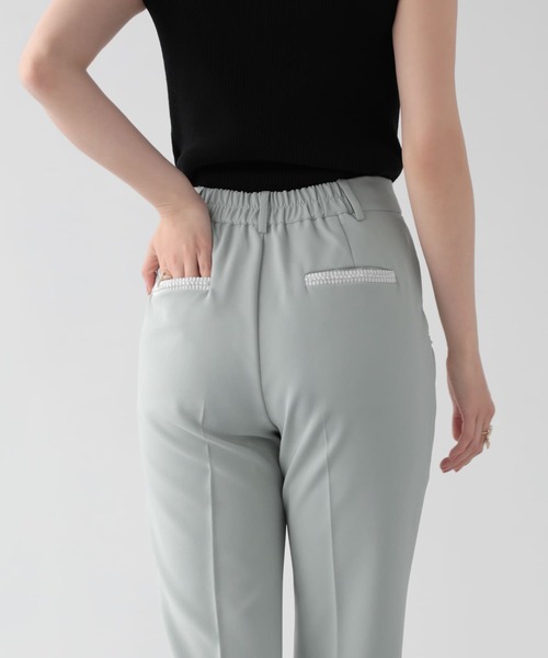 Fit more(フィットモア)の「パールテープリボンテーパードパンツ(その他パンツ・レディース・イエロー/ブラック/ミント・S/PS/M)」の15枚目の写真