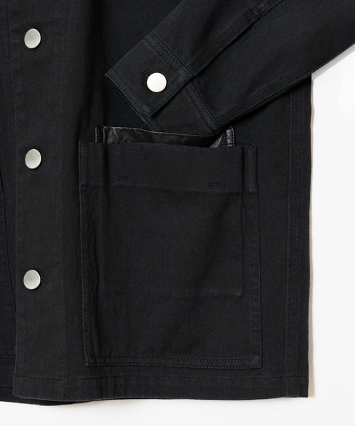 ATTACHMENT（アタッチメント）の「コットン ニドムクロス カバーオール / CO NIDOM CLOTH COVERALL（カバーオール・メンズ・ダークカーキ/ブラック・3/2/1/4）」の4枚目の写真