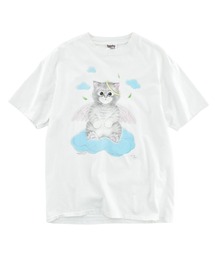 【USED】90’s ONITA “Angel Cat” アニマル Tシャツ