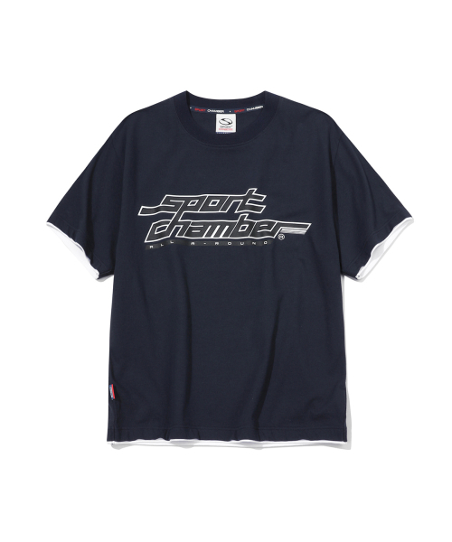 SPORT CHAMBER(スポーツチャンバー)の「SCパルスロゴTシャツ(ネイビー)(Tシャツ/カットソー・レディース・その他・3/1/2)」の1枚目の写真