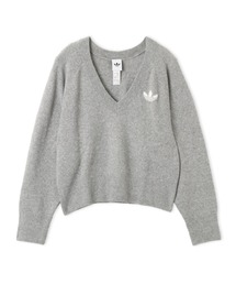 adidas ESSENTIALS KNIT SWEATSHIRT / アディダス エッセンシャルズ ニット スウェットシャツ