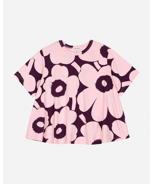 marimekko（マリメッコ）の「Pisteytys Unikko  / shirt（Tシャツ/カットソー・レディース・ベビーピンク・X-SMALL/SMALL/MEDIUM）」の5枚目の写真