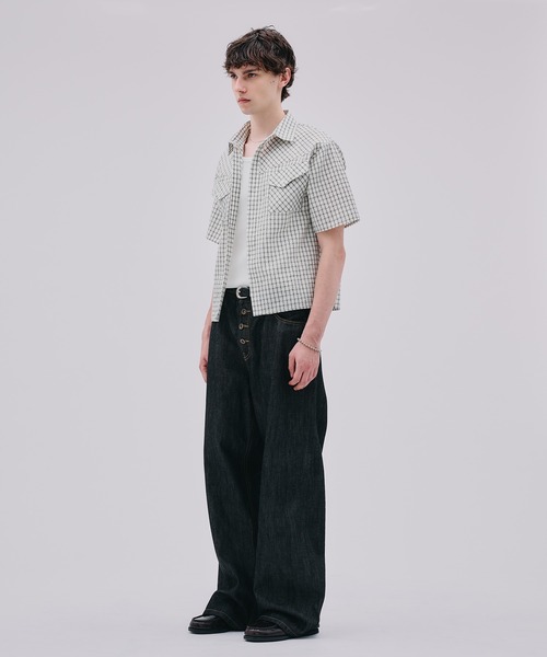 Regen Glanz(レーゲングランツ)の「modern western seersucker short sleeve shirt / モダンウエスタンシアサッカーショートスリーブシャツ(シャツ/ブラウス・メンズ・ライトホワイト/ネイビー・SMALL/MEDIUM/LARGE)」の17枚目の写真