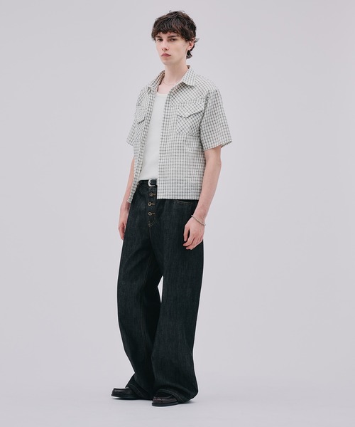 Regen Glanz(レーゲングランツ)の「modern western seersucker short sleeve shirt / モダンウエスタンシアサッカーショートスリーブシャツ(シャツ/ブラウス・メンズ・ライトホワイト/ネイビー・SMALL/MEDIUM/LARGE)」の13枚目の写真