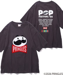 【PRINGLES/プリングルズ】サガラ刺繍 バックプリント ポップフェスティバル 半袖Tシャツ