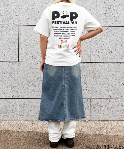 CORPUS SELECT(コーパストーキョー)の「【PRINGLES/プリングルズ】サガラ刺繍 バックプリント ポップフェスティバル 半袖Tシャツ(Tシャツ/カットソー・メンズ・イエロー/チャコールグレー/ホワイト/レッド/グリーン・S/M/LL/L)」の11枚目の写真