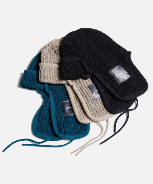 VIRGOwearworks（ヴァルゴウェアワークス）の「RABBIT EAR KNIT CAP 2（ニットキャップ/ビーニー・メンズ・グリーン/ブラック/ベージュ・FREE）」の8枚目の写真